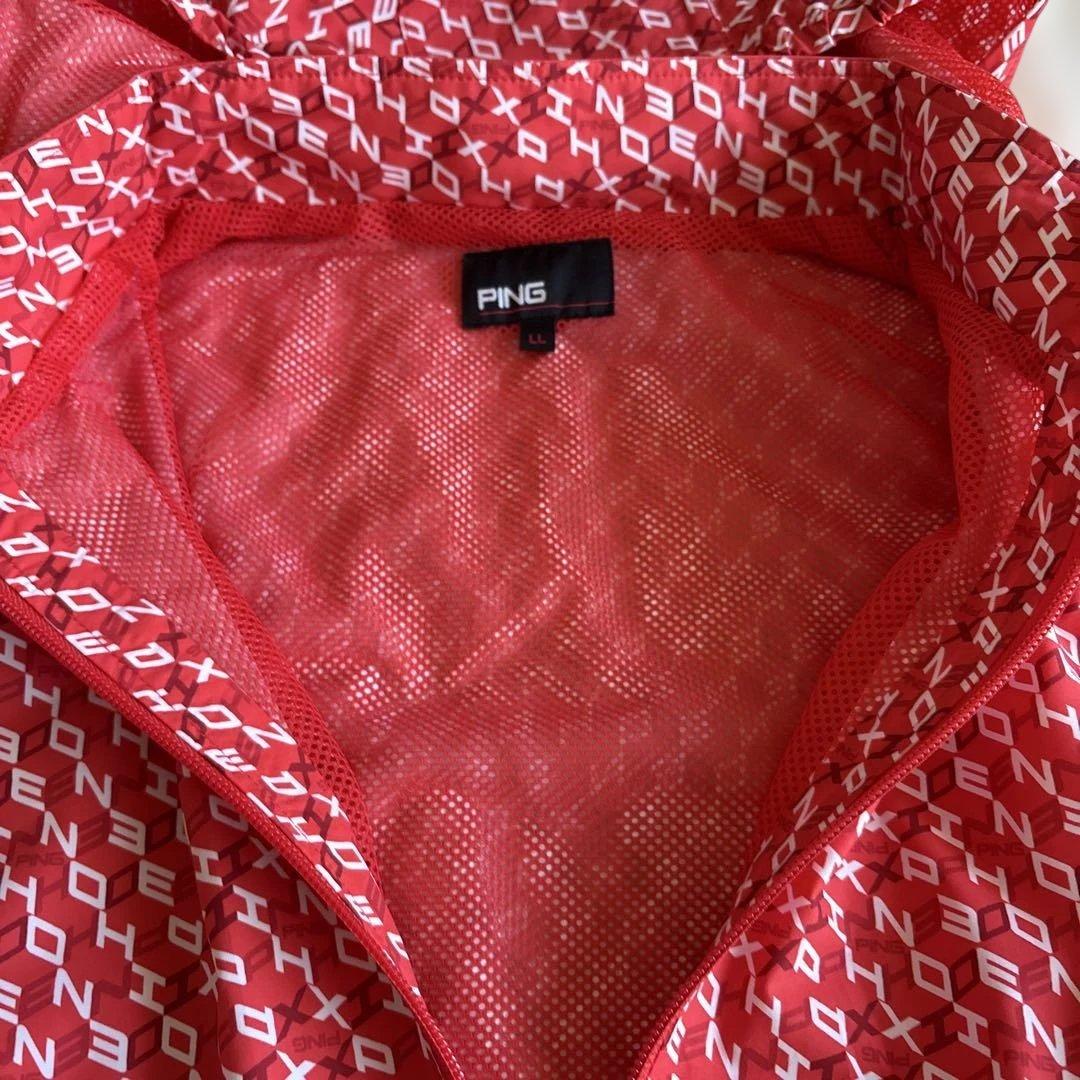 新品　ピン　ping フルジップ　撥水 ブルゾン　赤　サイズLL 送料込み