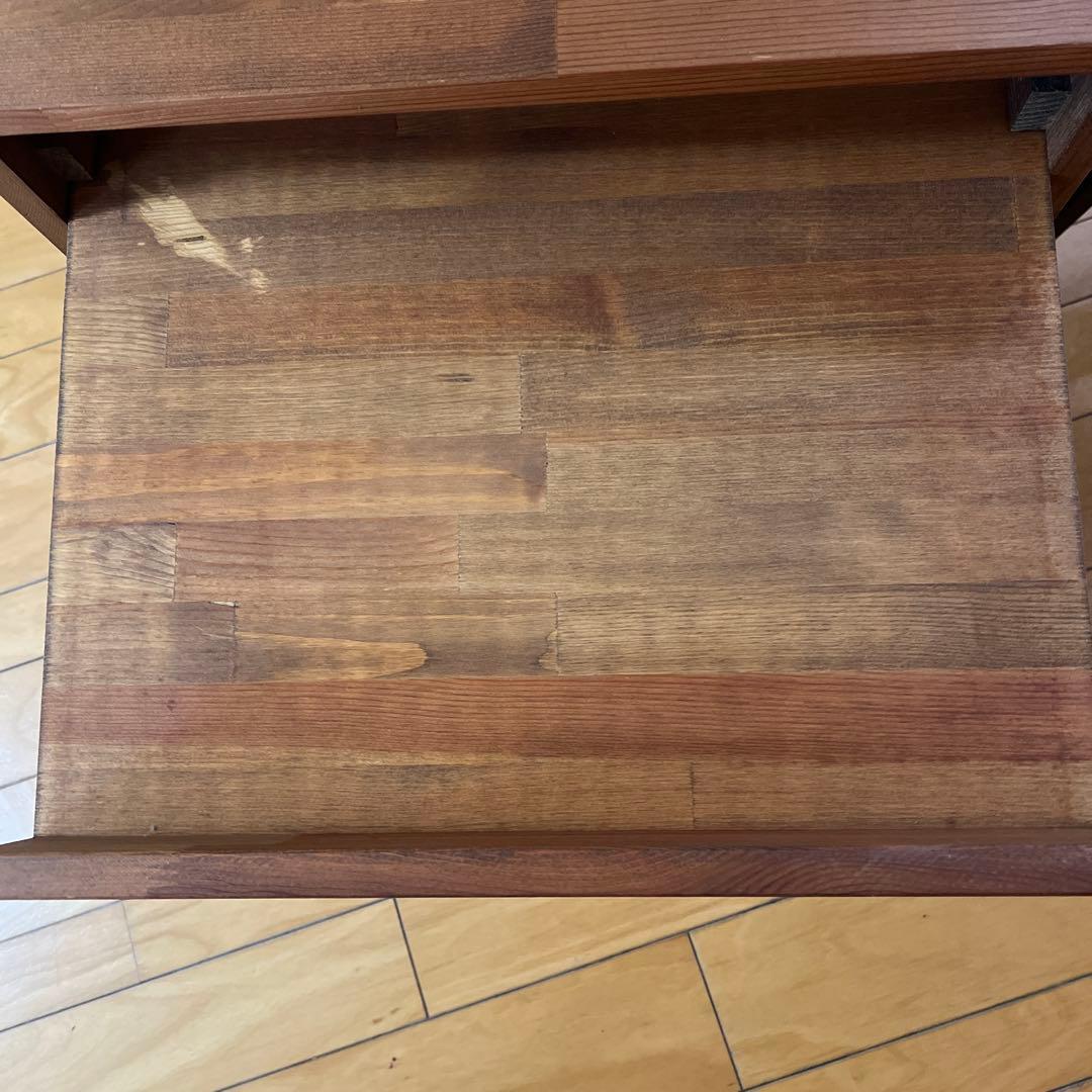 木製チェストパイン材 引き出し 脇机 収納