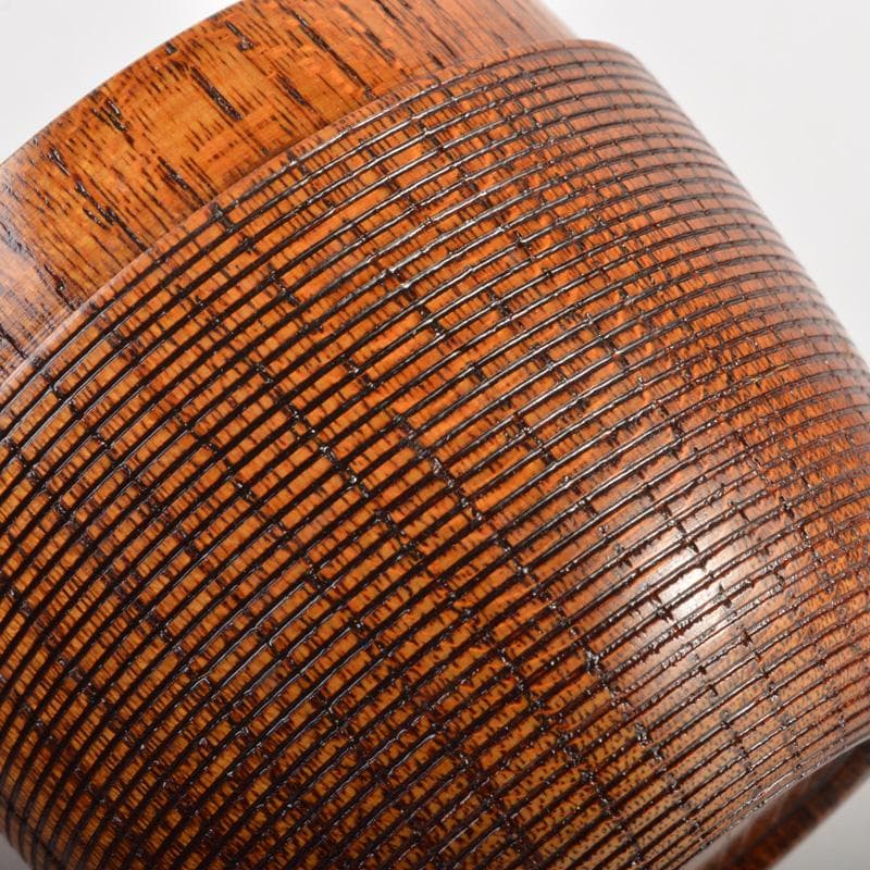 茶道具　天然木　網目　棗　仕覆・時代箱付　V　6339