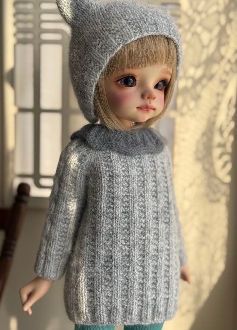 うず　ニット2点（グレー・ブルー）