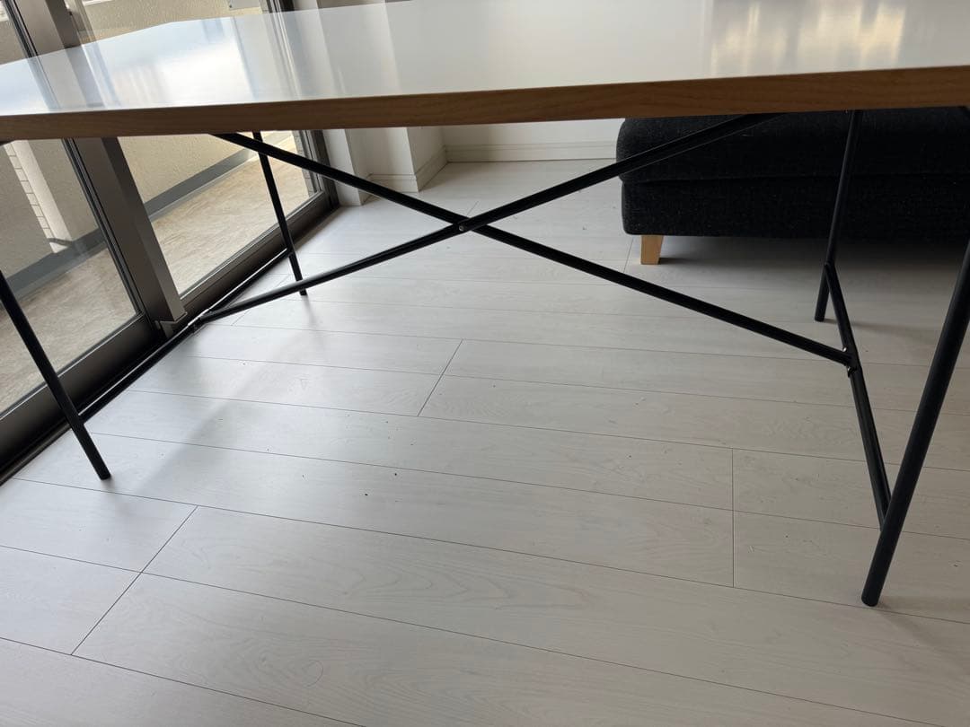 ACTUS ダイニングテーブル ホワイトandグレー