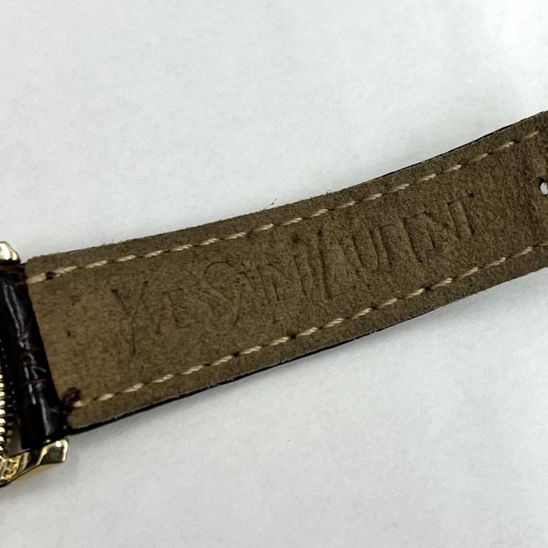 ★YSL イヴサンローラン 4625-E67731 腕時計 白文字盤 稼働品