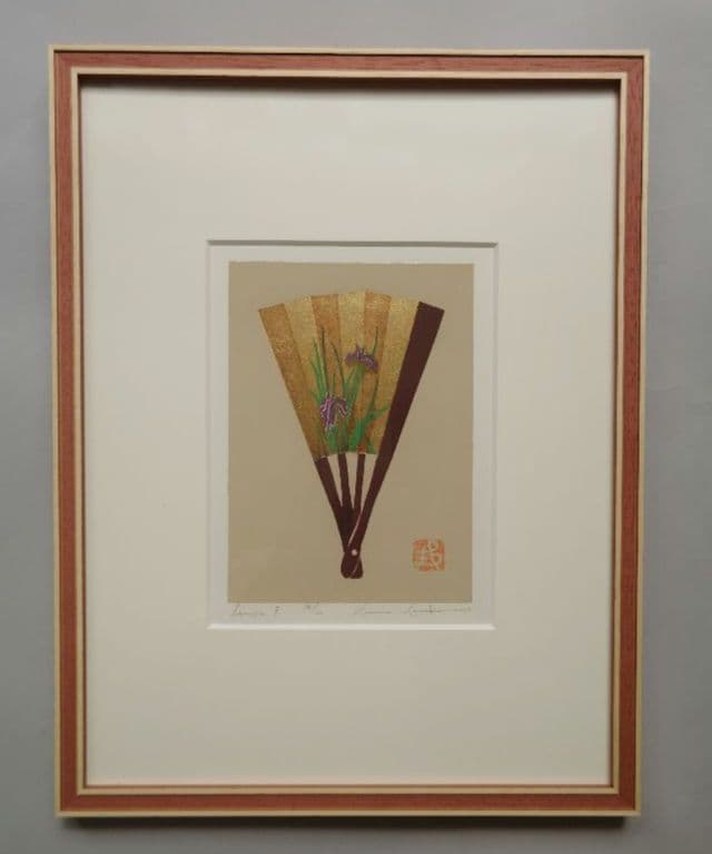 特価◯絵画 シルクスクリーン版画＋複合技法版画 額装品