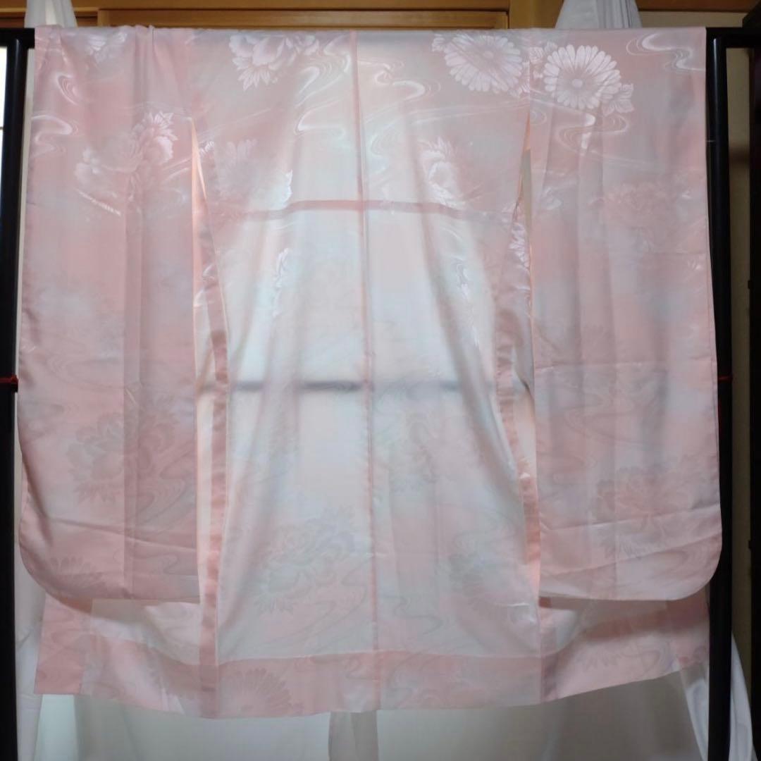 振袖フルセット 振袖 駒刺繍　黒地　成人式 卒業式　正絹 花柄刺繍着物