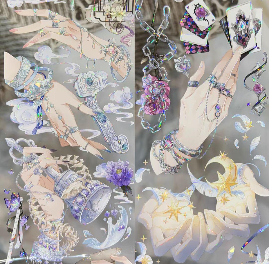 切売 1220★ 海外 マスキングテープ マステ PET 装飾 人物 贝壳光