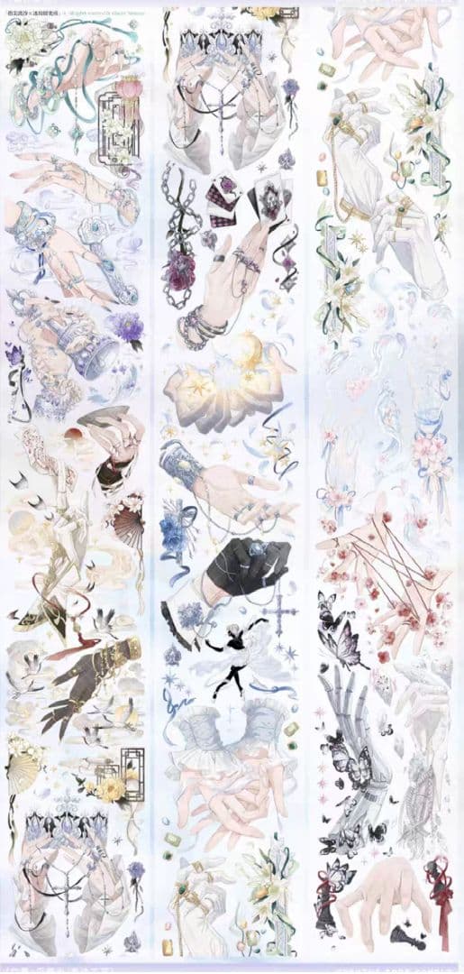 切売 1220★ 海外 マスキングテープ マステ PET 装飾 人物 贝壳光