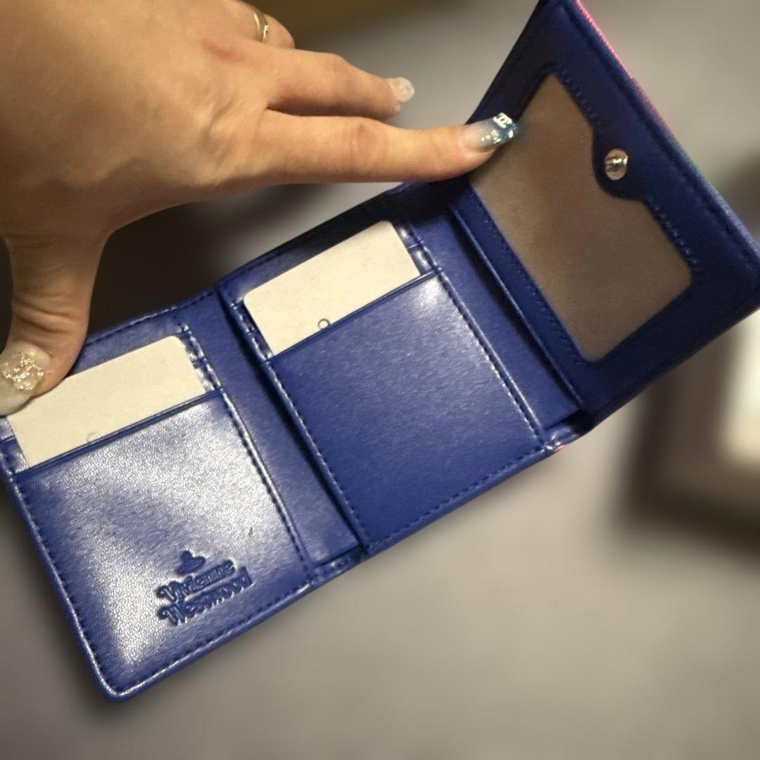 新品未使用 ヴィヴィアンウエストウッド キャンディタータン 三つ折り財布 がま口