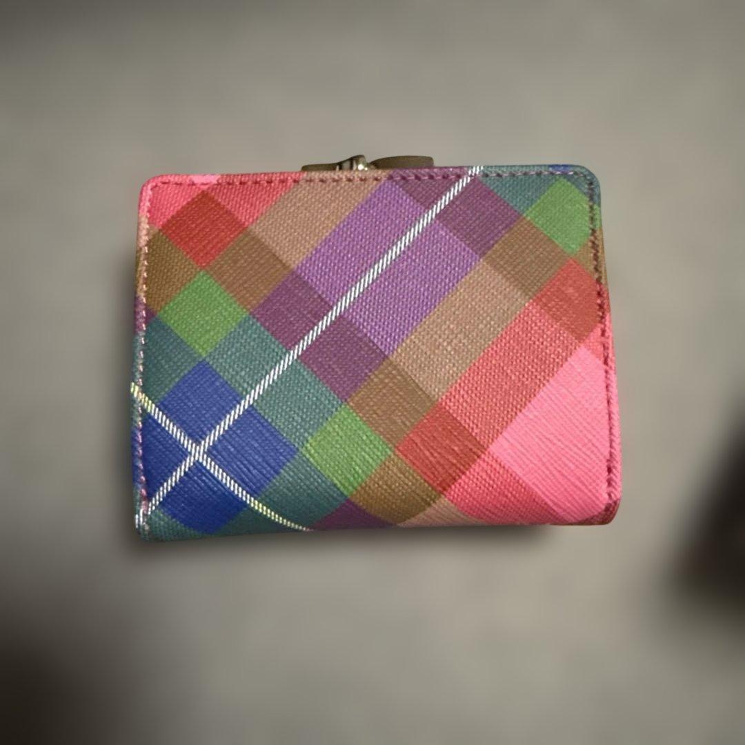 新品未使用 ヴィヴィアンウエストウッド キャンディタータン 三つ折り財布 がま口