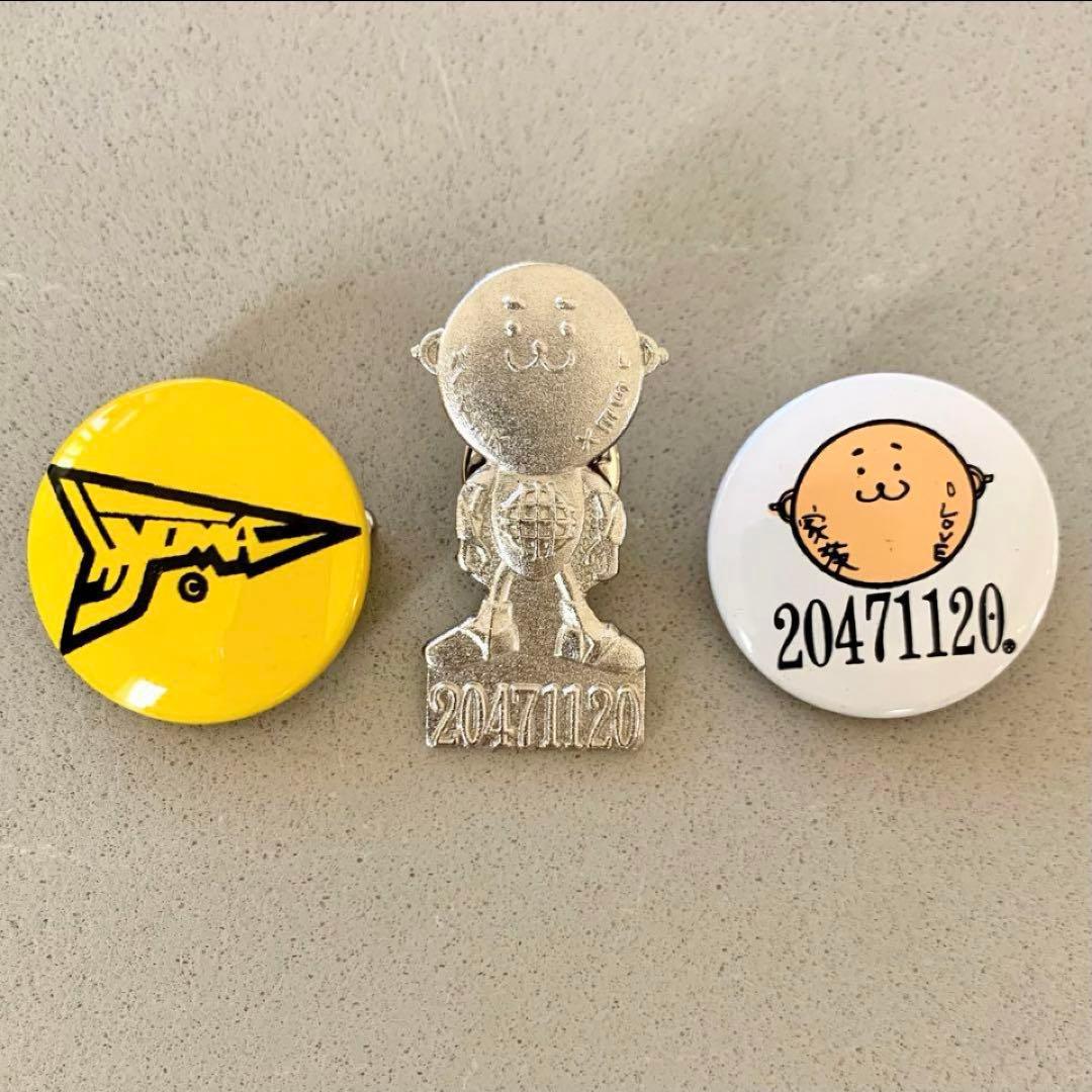 希少20471120 ひょーまくんピンバッジ、ロゴ缶バッジひょーま君缶バッジ３個