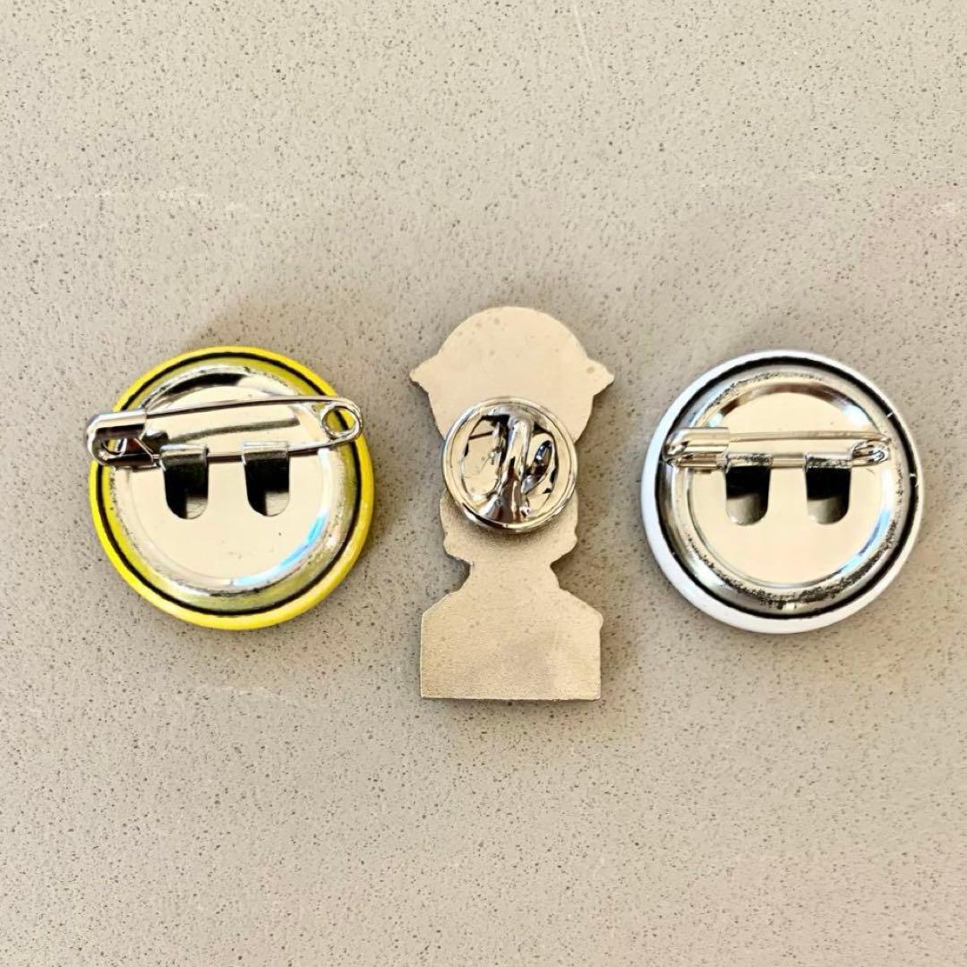 希少20471120 ひょーまくんピンバッジ、ロゴ缶バッジひょーま君缶バッジ３個