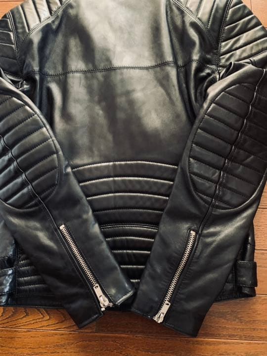 美品◆BLK DNM ブラックデニム　レザー　ライダースジャケット