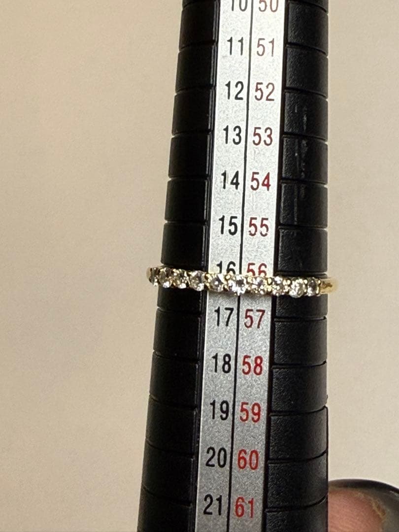 K18YG ハーフエタニティ 0.3ct 16号