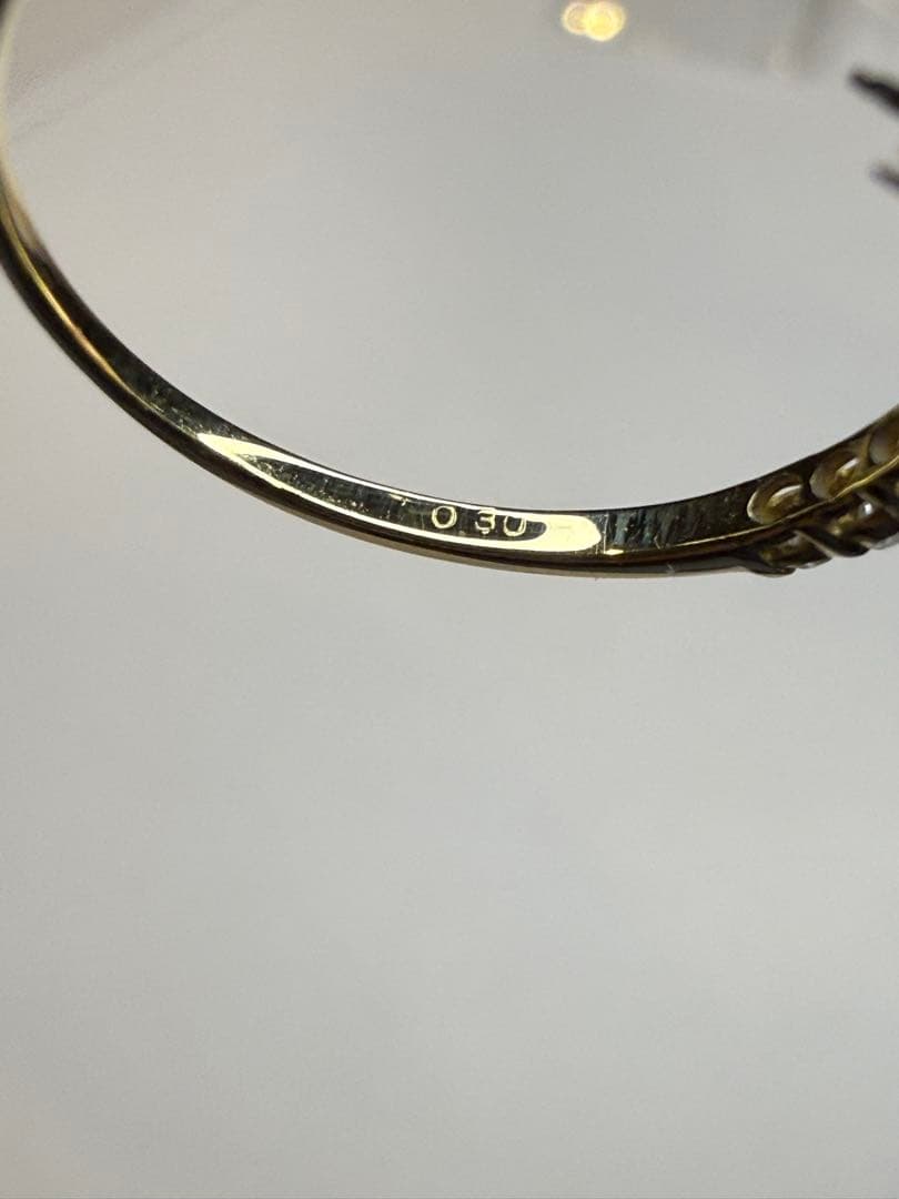 K18YG ハーフエタニティ 0.3ct 16号