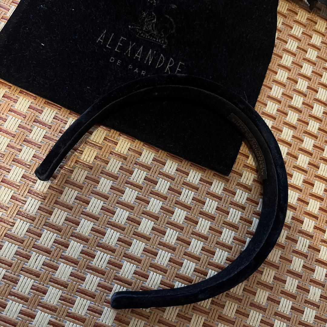 ALEXANDRE DE PARIS カチューシャ ヘアバンド ベロア