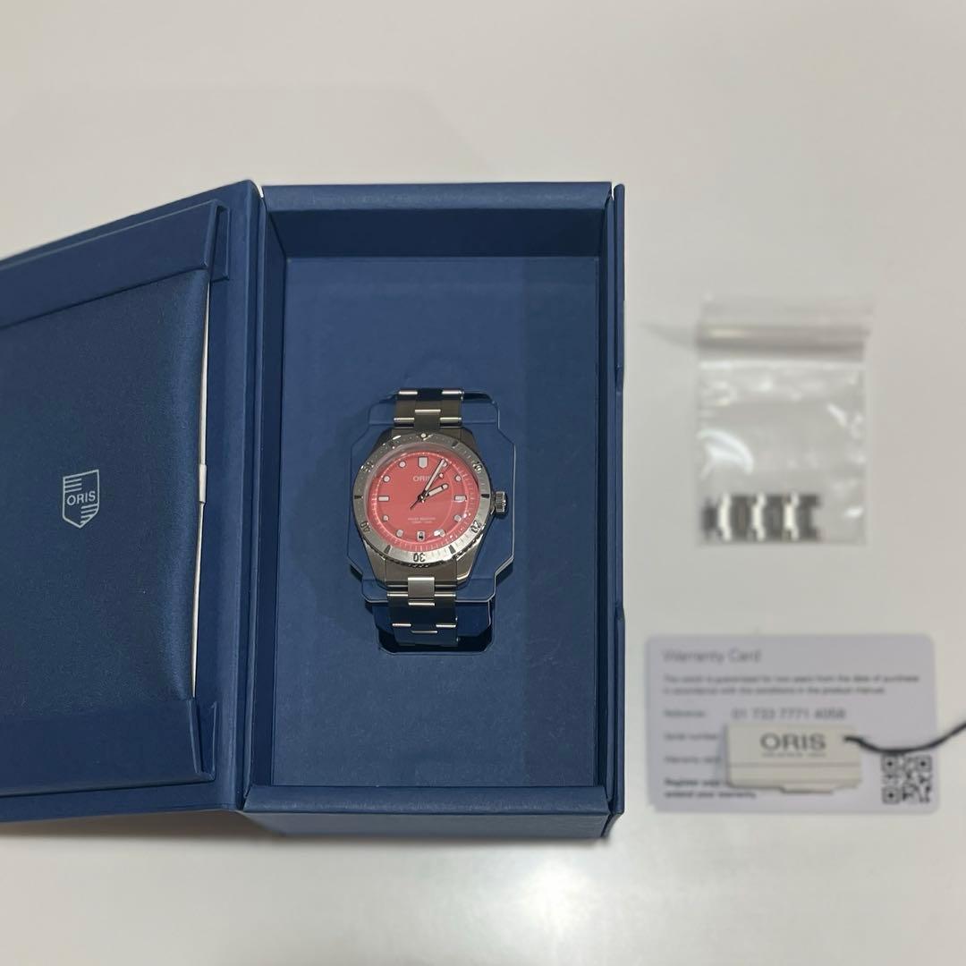 極美品　値下げ不可　オリス　ダイバーズ68 コットンキャンディ　ピンク　自動巻き