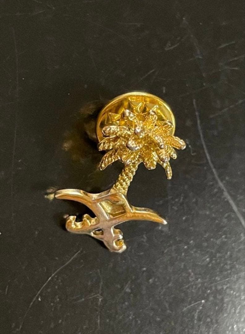 【激レア】サウジアラビア　立体　国章ピンバッチ　大阪・関西万博