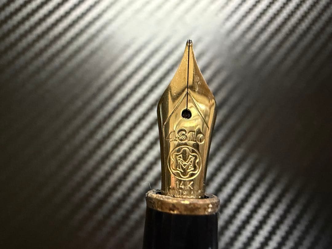 美品 エボナイト芯 モンブラン 144 ブラック 全金 M 中字 万年筆