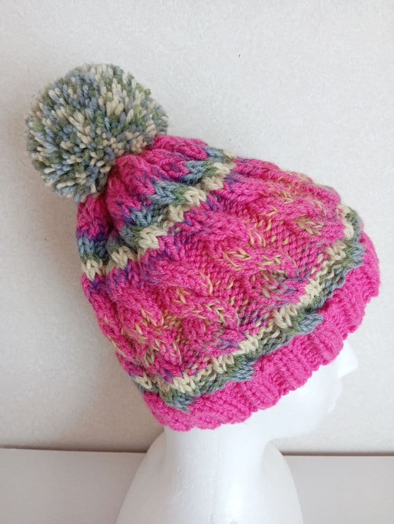 【常盤ひろみ】 手編み帽子　　手編み　帽子　5点セット　Sサイズ