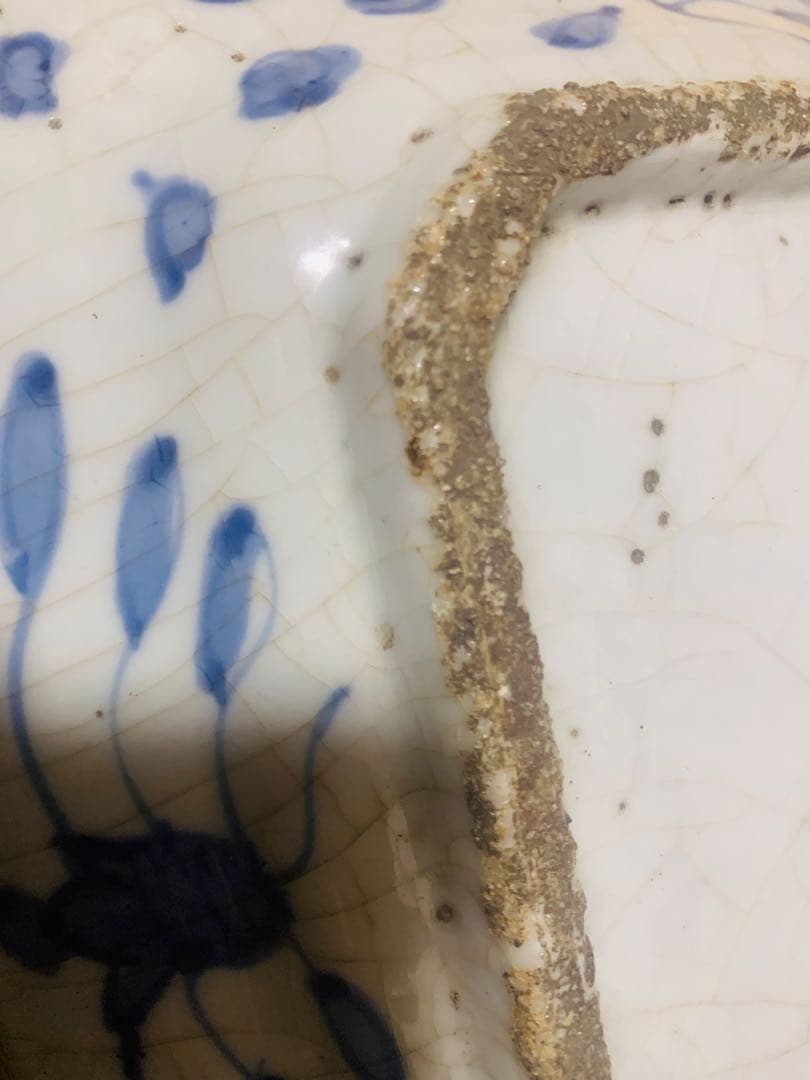 中国明時代晩期四方染付大皿