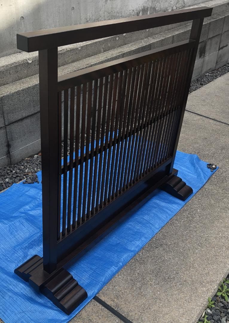 和風 衝立 格子デザイン 木製 パーテーション 目隠し 間仕切り#864