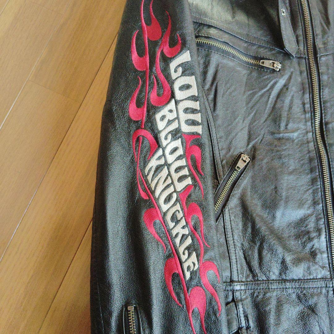 美品ローブローナックルシングルライダースジャケット