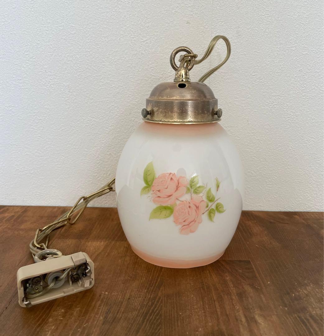 ぺこちゃんimaneイマン☆ダイアナローズガラスシェード ペンダントライト