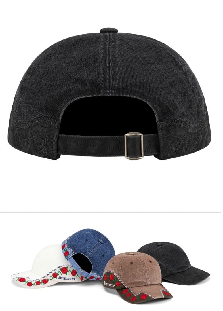 帽子 Supreme Roses 6-Panel Black