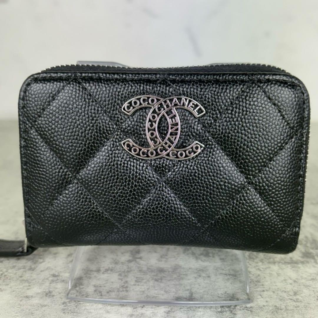 CHANEL マトラッセ　キャビアスキン　ケース　カードケース