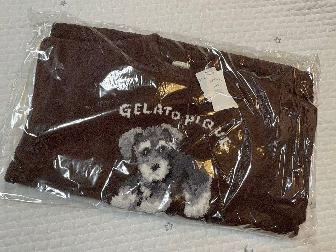 【新品タグ付き】ジェラート　シュナウザー柄DOG ジャガードワンピース