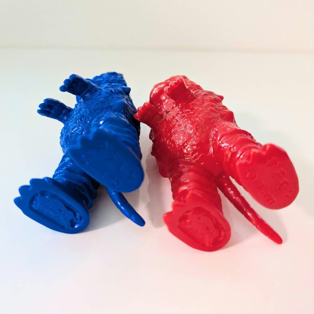 【大ブルマァク展】入場特典ミニソフビ　ガラモン　赤＆青セット　購入特典しおり付き