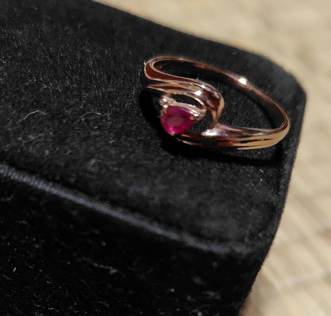 K10 リング　ルビー