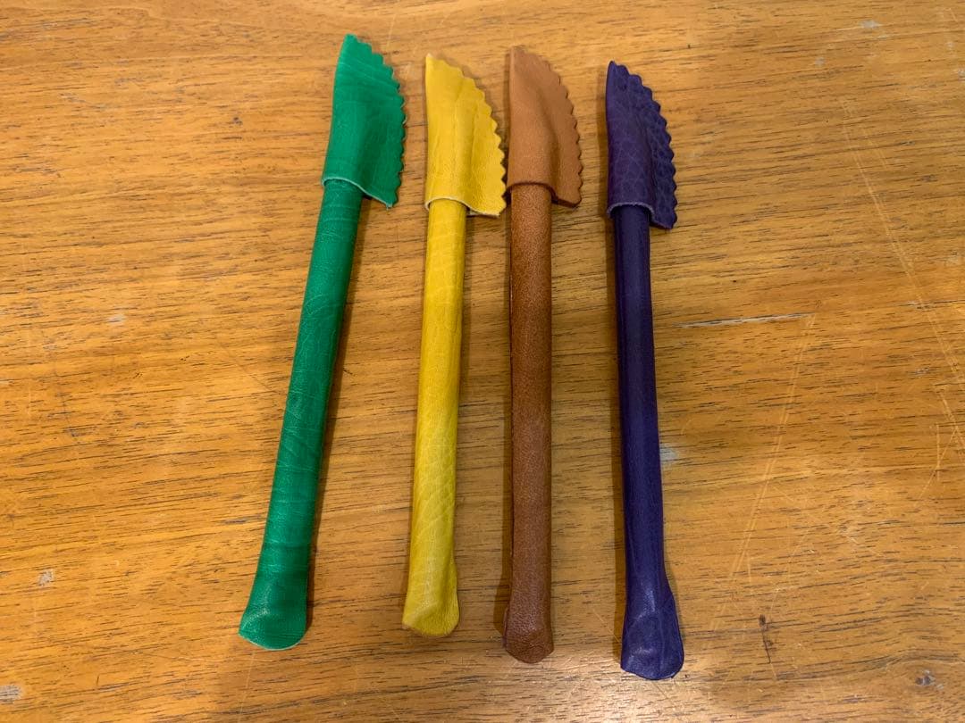 N0810-02★未使用 IBIZAボールペン 7本セット 緑黄茶紫黒