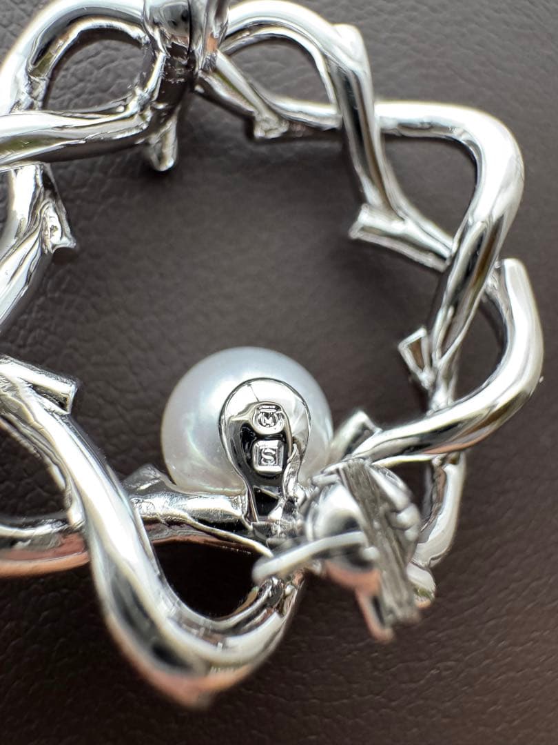 MIKIMOTO ミキモト 幸福の木 シルバー パール ブローチ