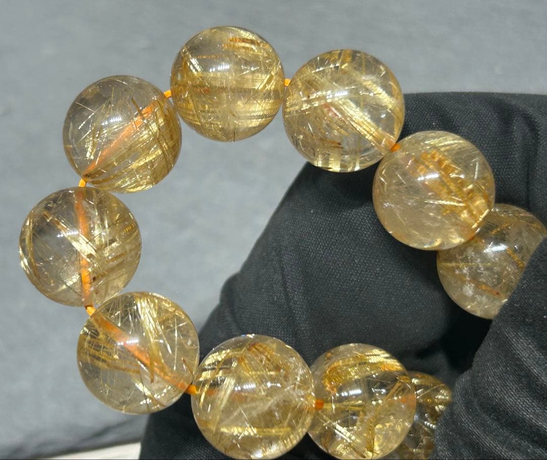 pirokei ゴールドルチルクォーツブレスレット　14mm