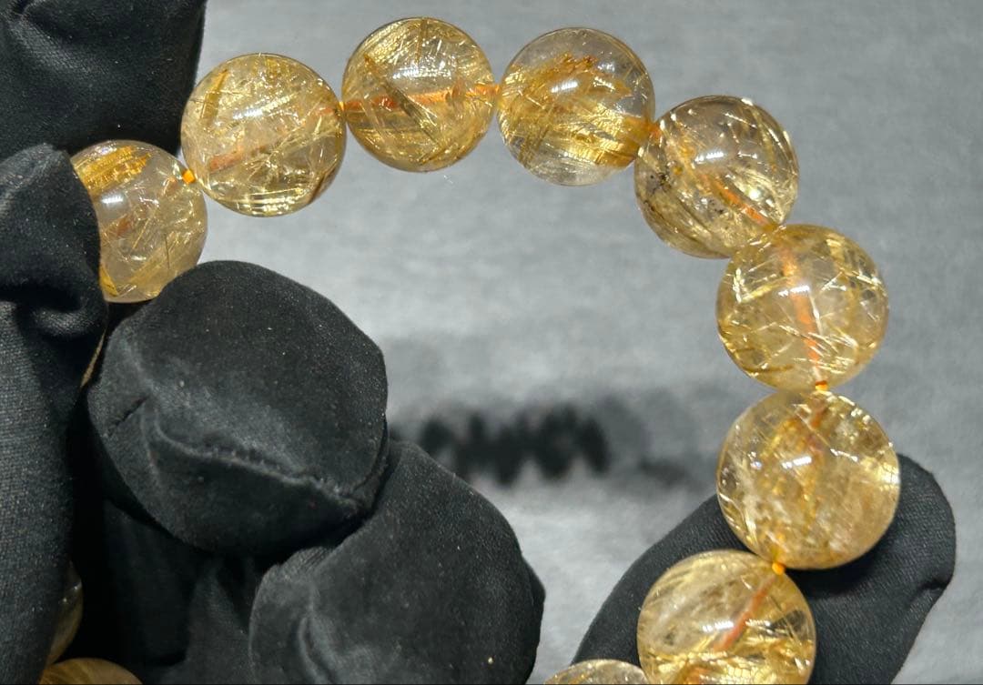 pirokei ゴールドルチルクォーツブレスレット　14mm