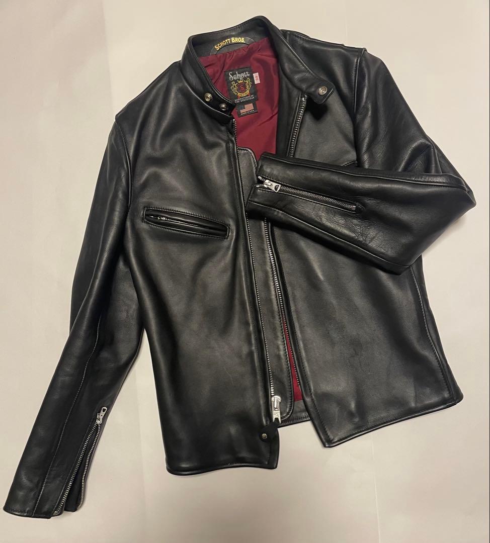 【美品】Schott ショット シングルライダース 641XX 34インチ
