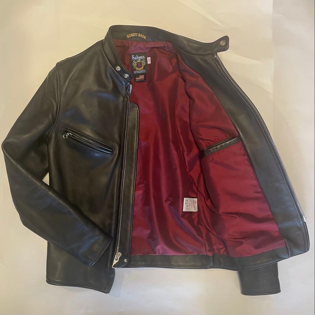【美品】Schott ショット シングルライダース 641XX 34インチ