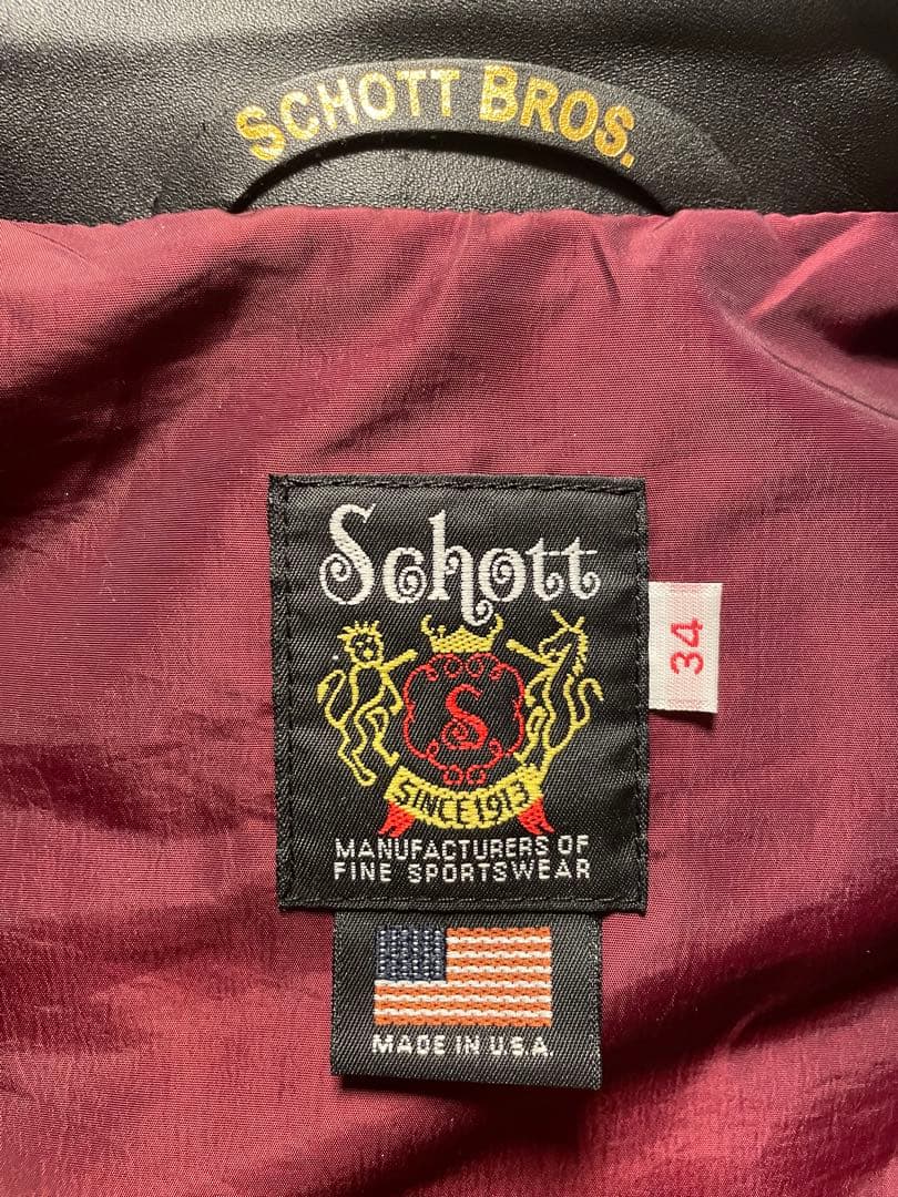 【美品】Schott ショット シングルライダース 641XX 34インチ