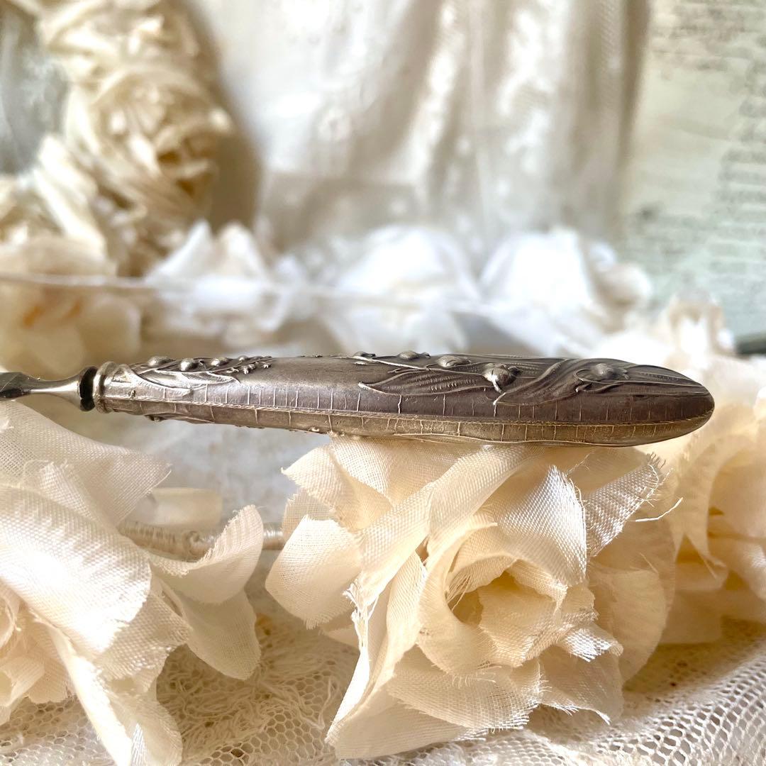 すずらんレリーフ　スクレーパー&レターオープナー　ミュゲ　フランスアンティーク