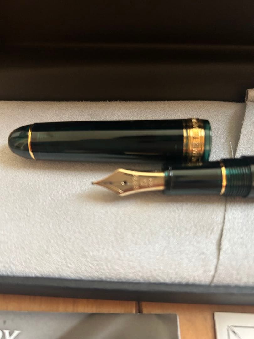 プラチナ万年筆　センチュリー　3776 ローレルグリーン太字