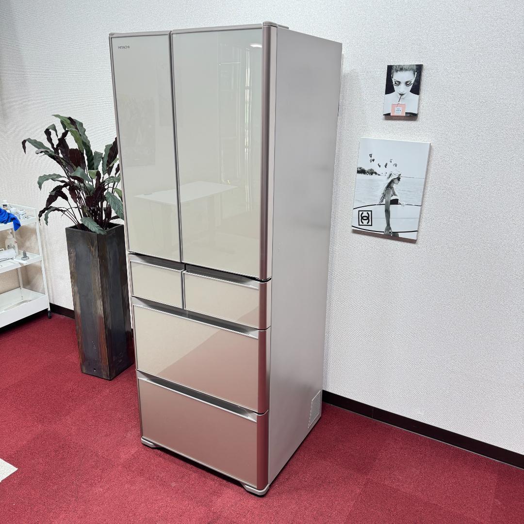 23区送料無料　美品日立6ドア冷蔵庫　2019年製475L　洗浄/除菌済み