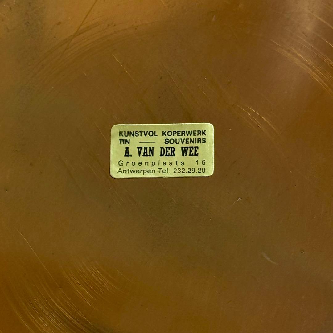 オランダ製 ヴィンテージ 銅製 ベッドウォーマー 木製ハンドル 直径28cm