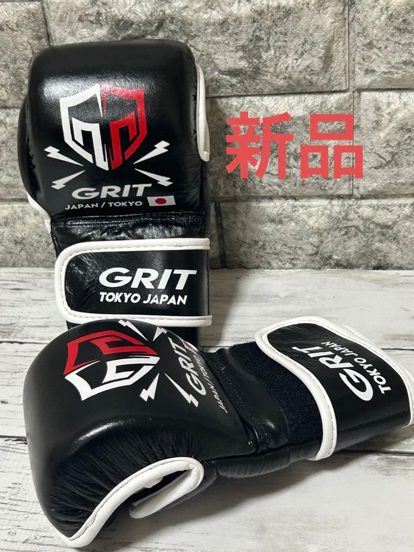 新品　GRIT オープンフィンガーグローブ 黒