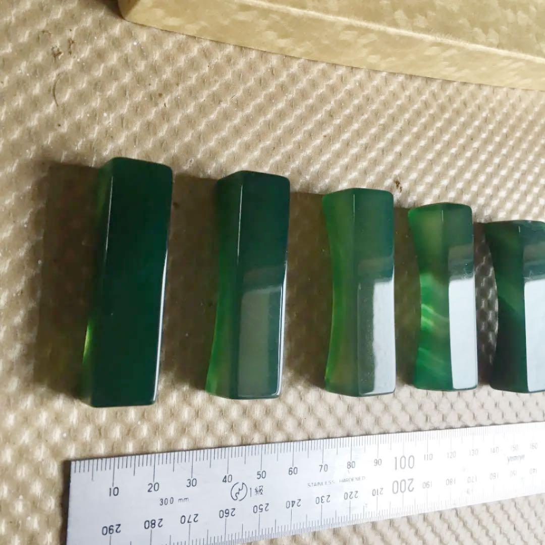 0922 高級 箸置き 5客セット 石 水晶 翡翠 カラーストーン パワー