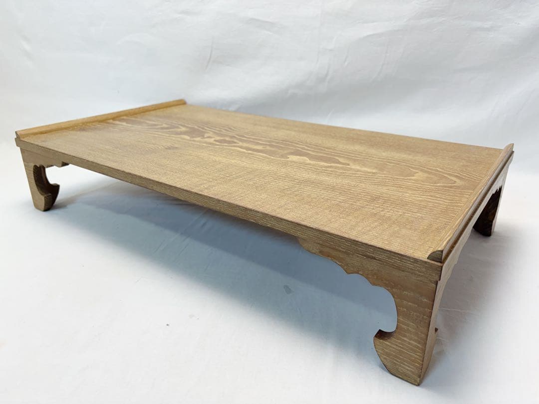 未使用 茶道具 桑 茶歌舞伎用 書道具 文台 平卓 七事式用 書道 文房具 紙箱