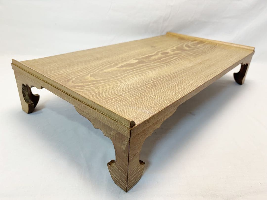 未使用 茶道具 桑 茶歌舞伎用 書道具 文台 平卓 七事式用 書道 文房具 紙箱