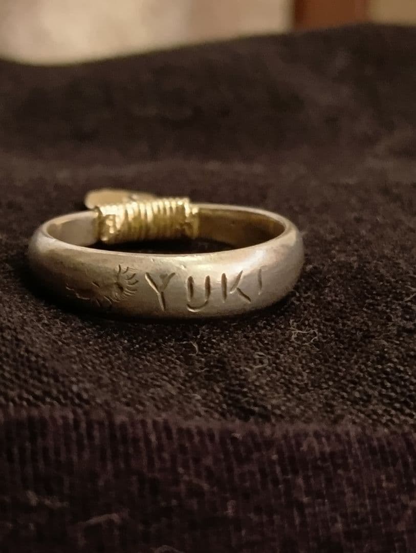 ゴローズ 金メタルチャーム付き シルバーリング