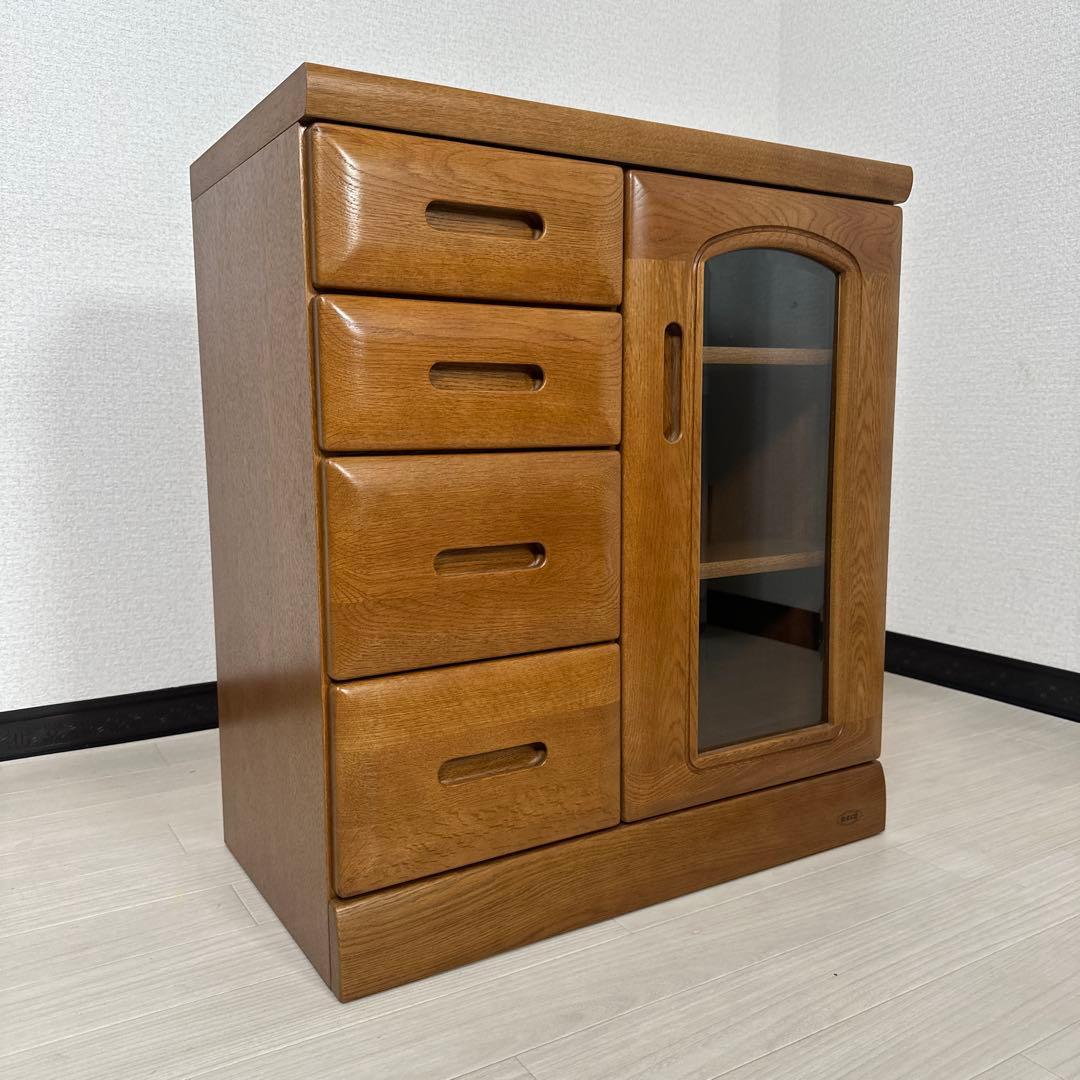 【展示品】浜本工芸 キャビネット リビングボード サイドボード 木製 ※i4※