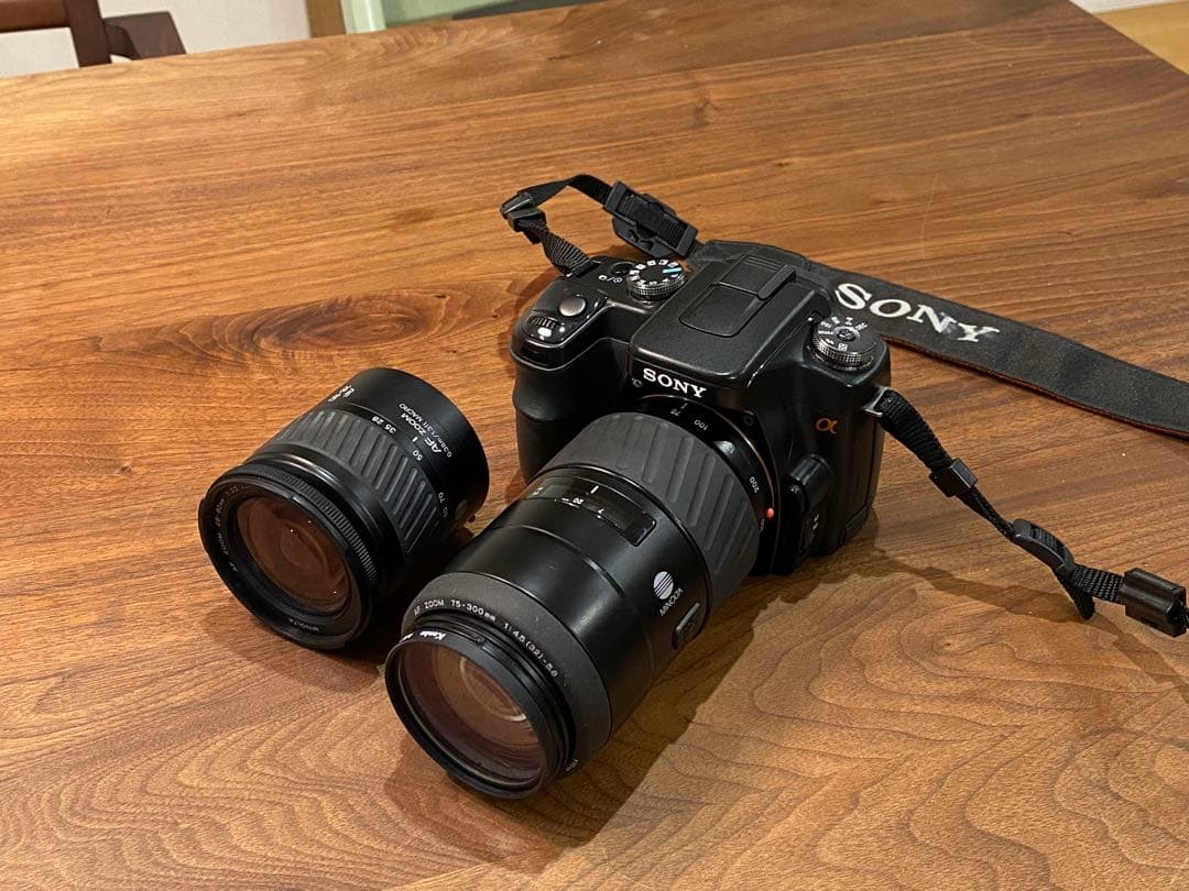 SONY α100 CCDデジタル一眼 75-300 28-80 2本動作品
