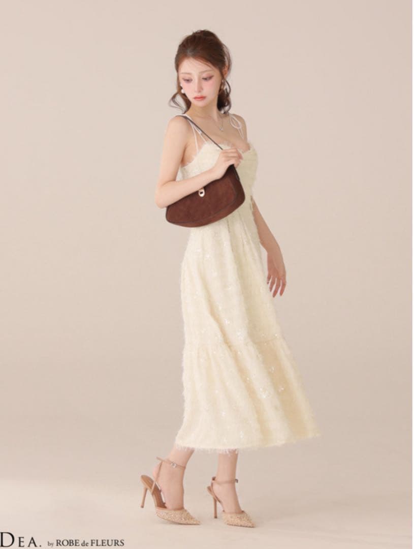 【DEA./ディア】ローブドフルール スパンコール キャバドレス